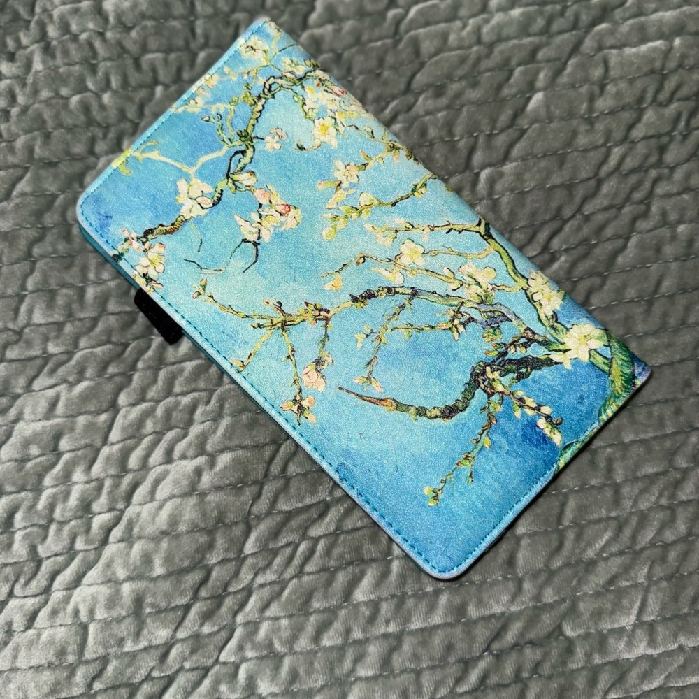 Floral Blue wallet/checkbook